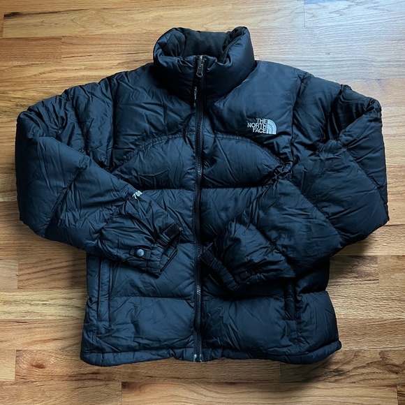 The North Face Nuptse down feathers 700 black puffer jacket Retro 96 women’s XS - Picture 1 of 6
